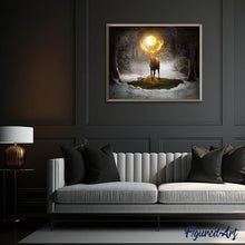 Laden Sie das Bild in den Galerie-Viewer, Diamond Painting | Diamond Painting - Deer and Full Moon | animals Diamond Painting Animals | FiguredArt