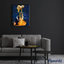Laden Sie das Bild in den Galerie-Viewer, Diamond Painting | Diamond Painting - Elephant and its reflection | animals Diamond Painting Animals elephants | FiguredArt