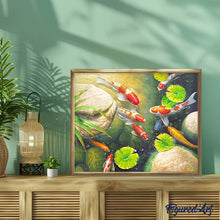 Laden Sie das Bild in den Galerie-Viewer, Diamond Painting – Koi Karpfen im Teich | Figured'Art