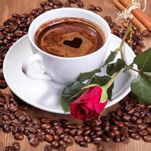 Laden Sie das Bild in den Galerie-Viewer, Diamond Painting, Kaffee und Rose