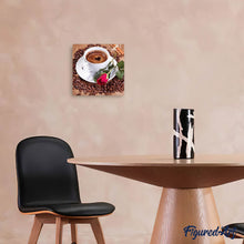 Laden Sie das Bild in den Galerie-Viewer, Diamond Painting | Diamond Painting - Coffee and Rose | Diamond Painting kitchen kitchen | FiguredArt
