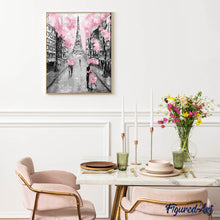Laden Sie das Bild in den Galerie-Viewer, Diamond Painting – Eiffelturm und pinker Himmel | Figured'Art
