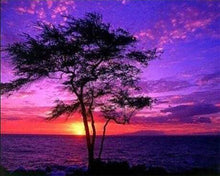 Laden Sie das Bild in den Galerie-Viewer, Diamond Painting, Sonnenuntergang und Ozean