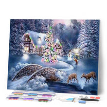 Laden Sie das Bild in den Galerie-Viewer, Diamond Painting | Diamond Painting - Chalet during Winter | Diamond Painting Landscapes landscapes winter | FiguredArt