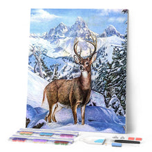 Laden Sie das Bild in den Galerie-Viewer, Diamond Painting – Großer Hirsch in den Bergen