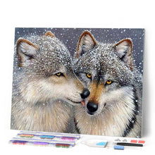 Laden Sie das Bild in den Galerie-Viewer, Diamond Painting | Diamond Painting - Wolves under the Snow | animals Diamond Painting Animals rabbits wolves | FiguredArt