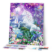Laden Sie das Bild in den Galerie-Viewer, Diamond Painting – Einhorn- und Feelandschaft