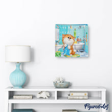 Laden Sie das Bild in den Galerie-Viewer, Diamond Painting | Diamond Painting - Cat in the Bathroom | animals cats Diamond Painting Animals | FiguredArt