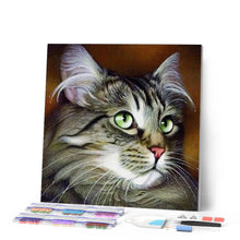 Laden Sie das Bild in den Galerie-Viewer, Diamond Painting | Diamond Painting - Cat Portrait | animals cats Diamond Painting Animals | FiguredArt