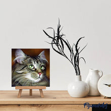 Laden Sie das Bild in den Galerie-Viewer, Diamond Painting | Diamond Painting - Cat Portrait | animals cats Diamond Painting Animals | FiguredArt