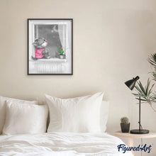 Laden Sie das Bild in den Galerie-Viewer, Diamond Painting | Diamond Painting - Kitten Moonlight | animals cats Diamond Painting Animals | FiguredArt