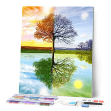 Laden Sie das Bild in den Galerie-Viewer, Diamond Painting | Diamond Painting - 4 Seasons Tree 2 | Diamond Painting Landscapes landscapes trees | FiguredArt