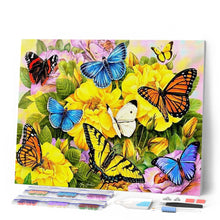 Laden Sie das Bild in den Galerie-Viewer, Diamond Painting | Diamond Painting - Butterflies and Yellow Flowers | animals butterflies Diamond Painting Animals | FiguredArt
