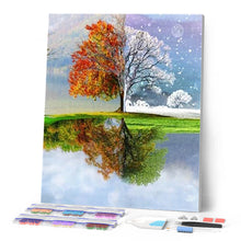 Laden Sie das Bild in den Galerie-Viewer, Diamond Painting | Diamond Painting - Tree Multi Seasons | Diamond Painting Landscapes landscapes trees | FiguredArt