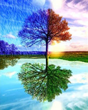 Laden Sie das Bild in den Galerie-Viewer, Diamond Painting, 4 Jahreszeiten Baum