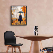 Laden Sie das Bild in den Galerie-Viewer, Diamond Painting – Frau im Regen – 40 x 50 cm auf Keilrahmen gespannt | Figured'Art