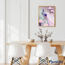 Laden Sie das Bild in den Galerie-Viewer, Diamond Painting – Schöner Pfau und Blumen | Figured'Art