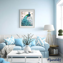 Laden Sie das Bild in den Galerie-Viewer, Diamond Painting – Pfau und helle Farben