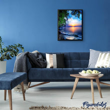 Laden Sie das Bild in den Galerie-Viewer, Diamond Painting – Sonnenuntergang und Wellen