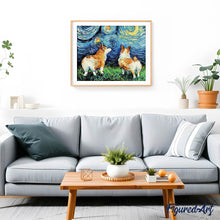 Laden Sie das Bild in den Galerie-Viewer, Diamond Painting – Hund und Sternennacht | Figured'Art
