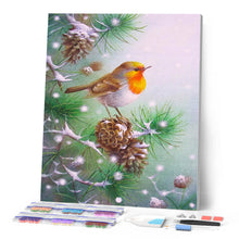 Laden Sie das Bild in den Galerie-Viewer, Diamond Painting – Kleiner Vogel auf einem Zweig | Figured'Art