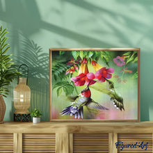 Laden Sie das Bild in den Galerie-Viewer, Diamond Painting – Colibris und ihre Blumen