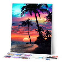 Laden Sie das Bild in den Galerie-Viewer, Diamond Painting – Sonnenuntergang im Paradies | Figured'Art