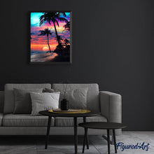 Laden Sie das Bild in den Galerie-Viewer, Diamond Painting – Sonnenuntergang im Paradies | Figured'Art