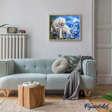 Laden Sie das Bild in den Galerie-Viewer, Diamond Painting – Drohender weißer Tiger