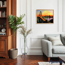 Laden Sie das Bild in den Galerie-Viewer, Diamond Painting – Golden Gate Bridge und Vollmond | Figured'Art