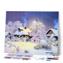 Laden Sie das Bild in den Galerie-Viewer, Diamond Painting | Diamond Painting - Houses in the Snow | Diamond Painting Landscapes landscapes winter | FiguredArt
