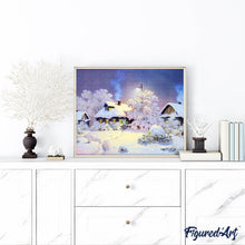 Laden Sie das Bild in den Galerie-Viewer, Diamond Painting | Diamond Painting - Houses in the Snow | Diamond Painting Landscapes landscapes winter | FiguredArt