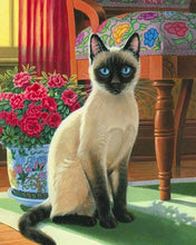 Laden Sie das Bild in den Galerie-Viewer, Diamond Painting – Blauäugige Katze | Figured'Art