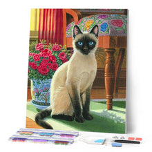 Laden Sie das Bild in den Galerie-Viewer, Diamond Painting – Blauäugige Katze | Figured'Art
