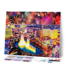 Laden Sie das Bild in den Galerie-Viewer, Diamond Painting – Feuerwerk in Las Vegas | Figured'Art