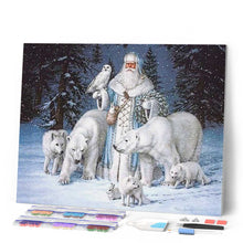 Laden Sie das Bild in den Galerie-Viewer, Diamond Painting | Diamond Painting - Snowman and Forest Animals | animals Diamond Painting Animals winter | FiguredArt