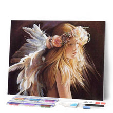 Laden Sie das Bild in den Galerie-Viewer, Diamond Painting – Kleines Mädchen und Federn