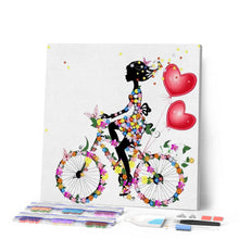 Laden Sie das Bild in den Galerie-Viewer, Diamond Painting | Diamond Painting - Bike and Flowers | Diamond Painting Flowers flowers | FiguredArt