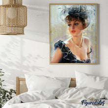 Laden Sie das Bild in den Galerie-Viewer, Diamond Painting – Eleganz in Schwarz
