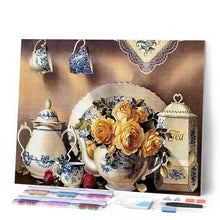 Laden Sie das Bild in den Galerie-Viewer, Diamond Painting | Diamond Painting - Tea Service | Diamond Painting kitchen kitchen | FiguredArt