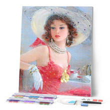 Laden Sie das Bild in den Galerie-Viewer, Diamond Painting – Eleganz in Rot