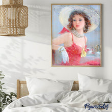 Laden Sie das Bild in den Galerie-Viewer, Diamond Painting – Eleganz in Rot
