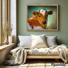 Laden Sie das Bild in den Galerie-Viewer, Diamond Painting | Diamond Painting - Cow | animals cows Diamond Painting Animals | FiguredArt