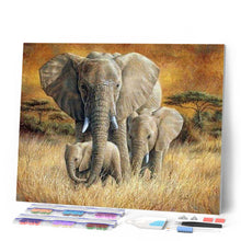 Laden Sie das Bild in den Galerie-Viewer, Diamond Painting | Diamond Painting - Family of Elephants | animals Diamond Painting Animals elephants | FiguredArt