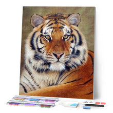 Laden Sie das Bild in den Galerie-Viewer, Diamond Painting – Tigerauge – 40 x 50 cm auf Keilrahmen gespannt | Figured'Art