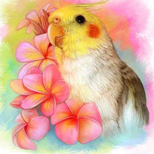 Laden Sie das Bild in den Galerie-Viewer, Diamond Painting, Gelber Vogel und Blumen