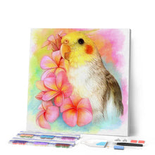 Laden Sie das Bild in den Galerie-Viewer, Diamond Painting | Diamond Painting - Yellow Bird and Flowers | animals birds Diamond Painting Animals Diamond Painting Flowers flowers |