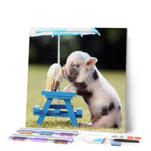 Laden Sie das Bild in den Galerie-Viewer, Diamond Painting | Diamond Painting - Pig and Ice | animals Diamond Painting Animals | FiguredArt