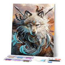 Laden Sie das Bild in den Galerie-Viewer, Diamond Painting | Diamond Painting - Wolf Warrior | animals Diamond Painting Animals rabbits wolves | FiguredArt