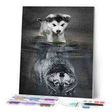 Laden Sie das Bild in den Galerie-Viewer, Diamond Painting | Diamond Painting - Dog and Wolf Reflection | animals Diamond Painting Animals dogs rabbits wolves | FiguredArt
